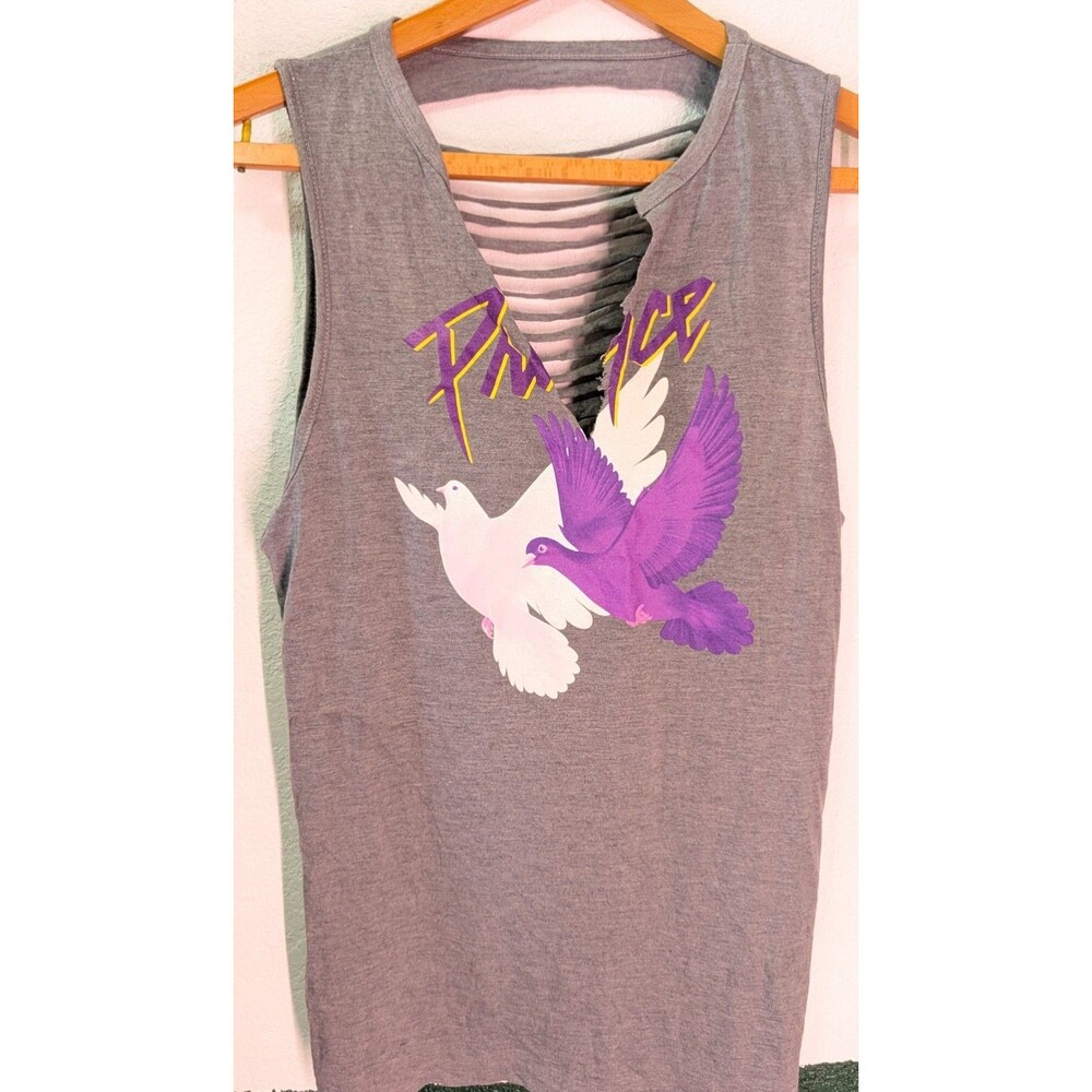 Prince Purple Rain Short Sleeve Graphic T-Shirt Logo Women's Size L Large (977D)